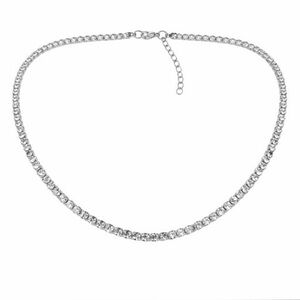 Silver Tennis CZ Necklace